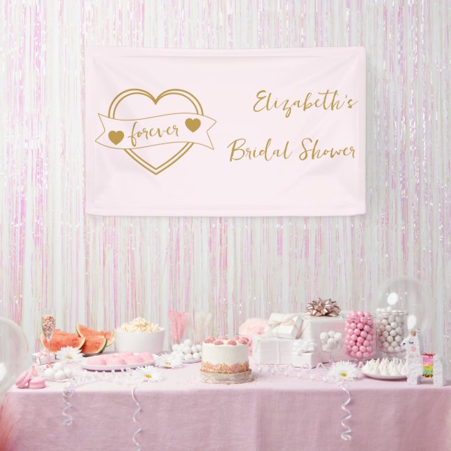 Lona Despedida de Soltera Corazones de Oro para Siempre (Fiesta)