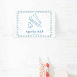 Lona Despedida de soltera de invierno con dibujos azule