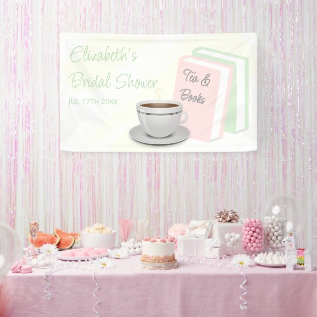 Lona Despedida de soltera de té y libros (Fiesta)