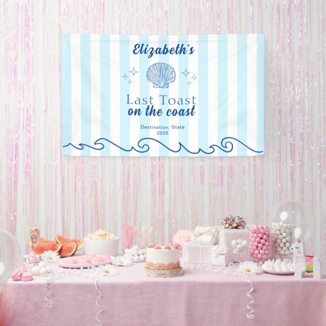 Lona Despedida de Soltera Fiesta de Playa Último Brindi (Fiesta)