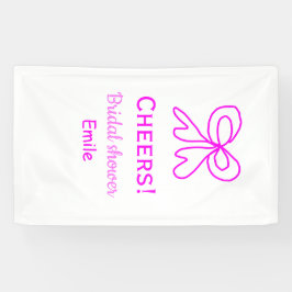 Lona Despedida de soltera lazo rosa morado agregar nomb