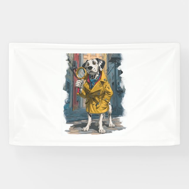 Lona Detective Dalmatian - Perro de solución de crímene (Horizontal)