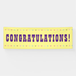 Lona Di felicitaciones - Palabra gigante en un cartel