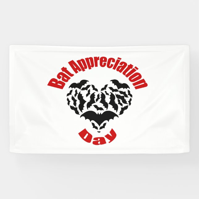 Lona Día de Apreciación de Bat (Horizontal)