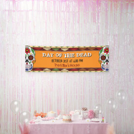 Lona Día de la Calavera del Azúcar Muerto Halloween mex