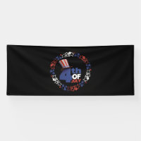 Día de la Independencia 4 de Julio Estandarte de v