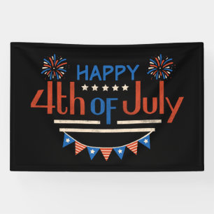 Lona Día de la Independencia 4 de Julio Estandarte de v