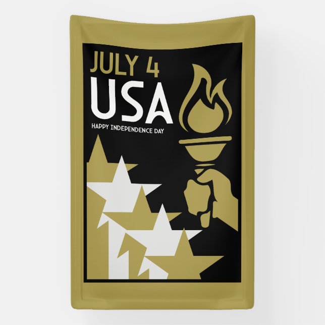 Lona Día de la Independencia de Estados Unidos (Vertical)