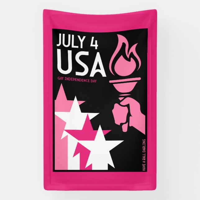 Lona Día de la Independencia de los Gays (Vertical)