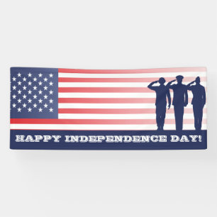 Lona Día de la Independencia feliz que saluda la