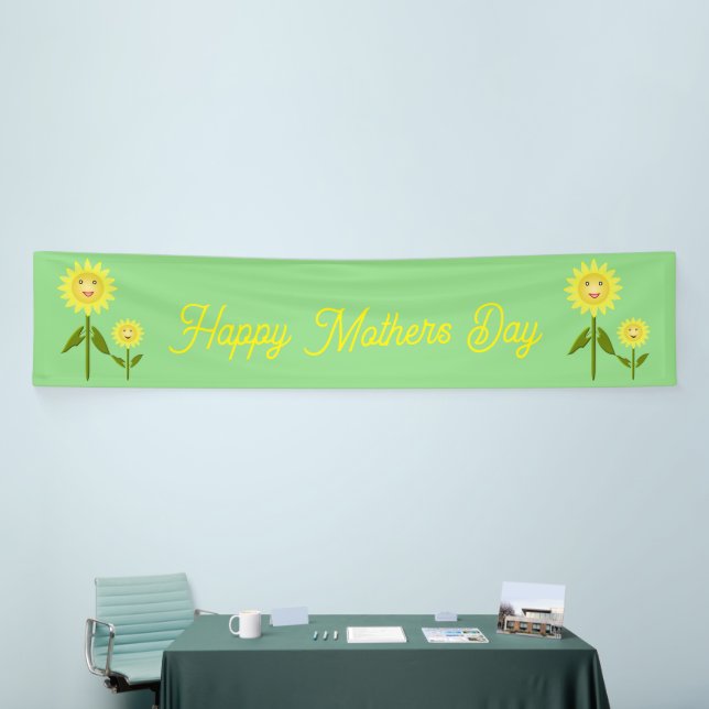 Lona Día de la Madre Personalizado de girasoles (Feria)