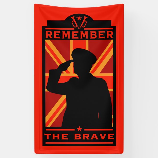 Lona Día de las Fuerzas Armadas Británicas (Vertical)