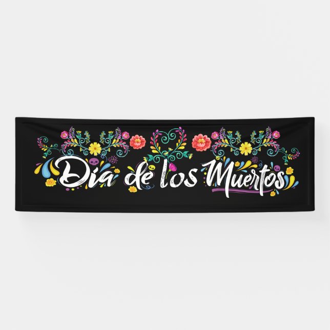 Lona Día de los Muertos - Banner del Día de los Muertos (Horizontal)