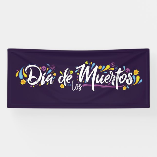 Lona Día de los Muertos - Banner del Día de Muertos (Horizontal)