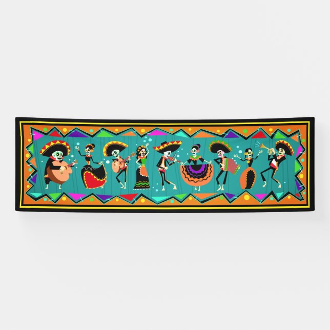 Lona Día de los Muertos - Banner del Día de Muertos (Horizontal)