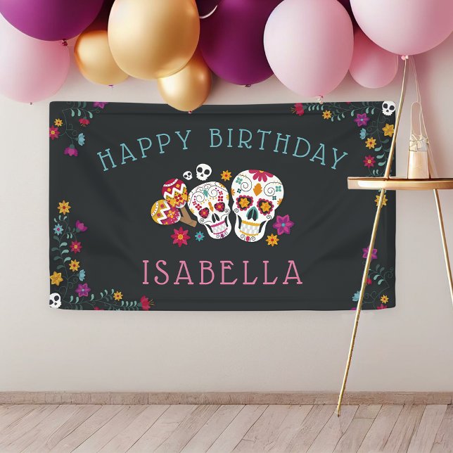 Lona Día de los Muertos Tema fiesta de cumpleaños perso (Subido por el creador)