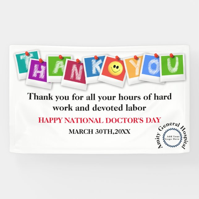 Lona Día de Médicos Empresariales Gracias (Horizontal)