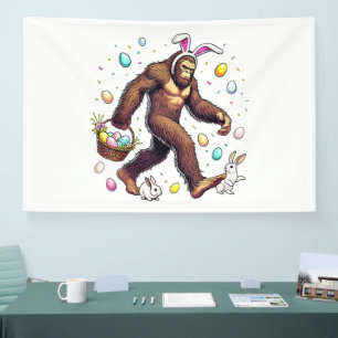 Lona Día de Pascua de Bigfoot Divertido Sasquatch