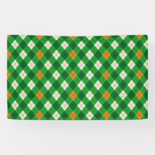 Lona Día de San Patricio argyle de colores irlandeses