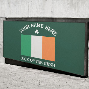 Lona Día de San Patricio Bandera de Irlanda Nombre Pers