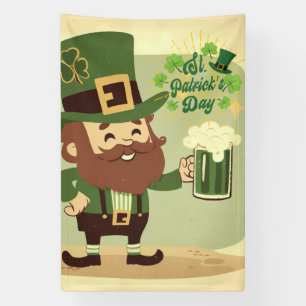 Lona Día de San Patricio con estilo vintage
