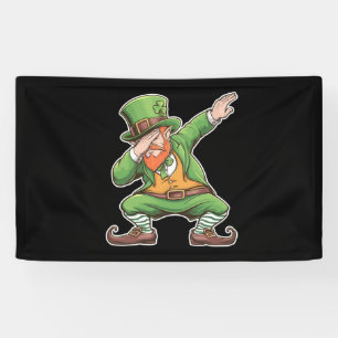 Lona Día de San Patricio Leprechaun Verde Dab Dabbing