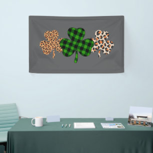 Lona Día de San Patricio Suerte Irlandés Verde Cuadros 