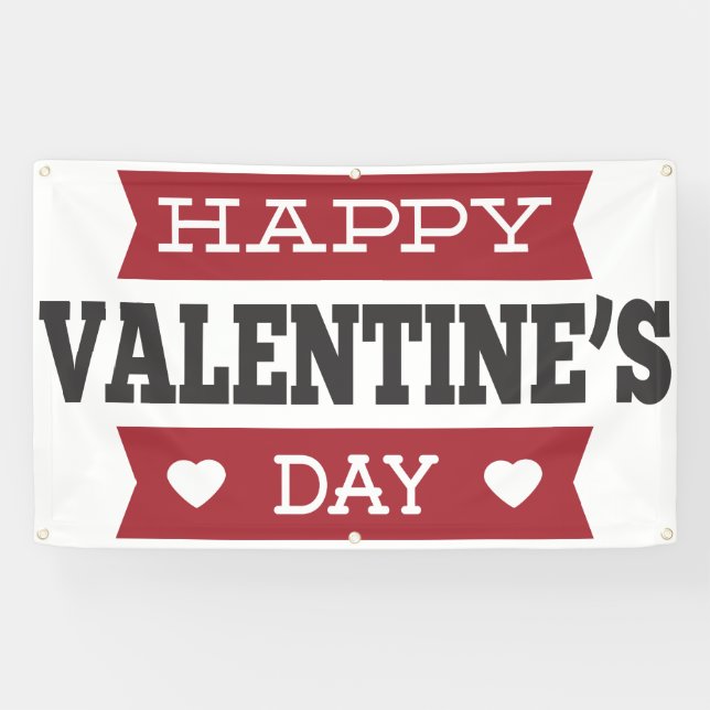 Lona Día de San Valentín feliz (Horizontal)