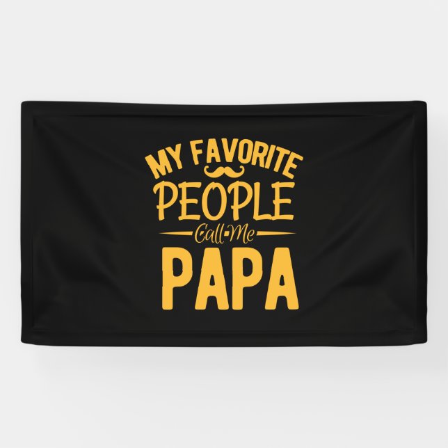 Lona Día del Padre, mi gente favorita me llama papá (Horizontal)