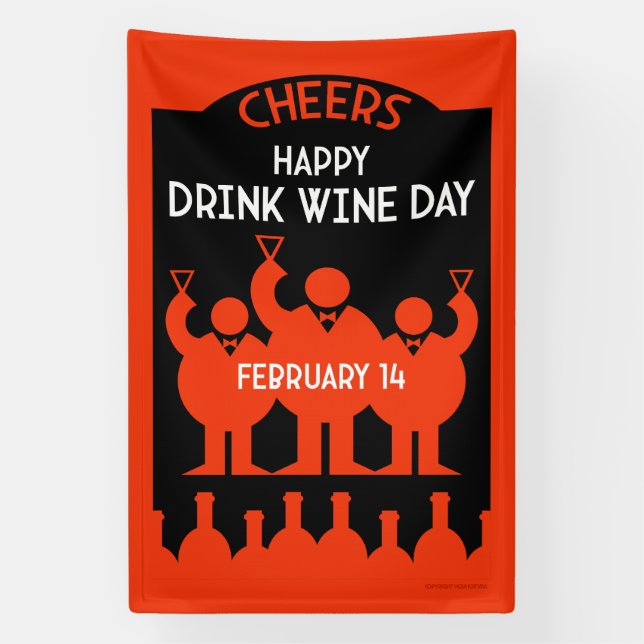 Lona Día del vino de bebida (Vertical)