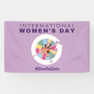 Lona Día Internacional de la Mujer 2026 Dar para Ganar