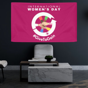Lona Día Internacional de la Mujer 2026 Dar para Ganar