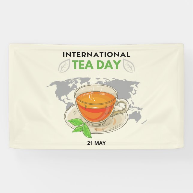 Lona Día Internacional del Té (Horizontal)