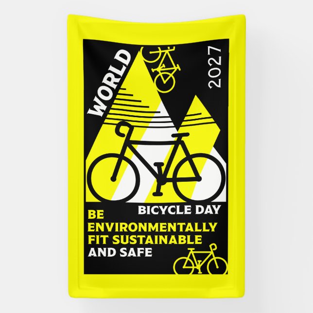 Lona Día Mundial de la Bicicleta (Vertical)