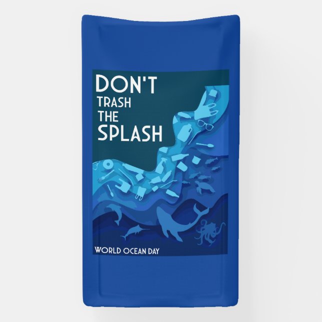 Lona Día Mundial del Océano (Vertical)