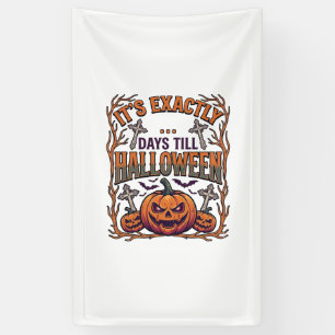 Lona Días Exactos Hasta Halloween Jack Lantern Murciéla
