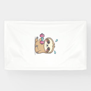 Lona Dibujo Animado De Gimnasio Kawaii Divertido De Chi