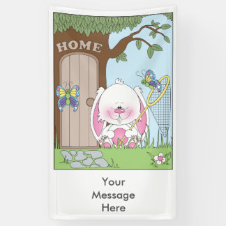 Lona Dibujo animado lindo del conejito