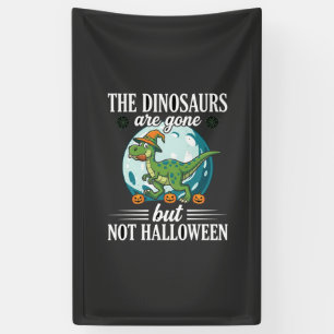 Lona Dibujo divertido de bruja de Halloween de dinosaur