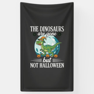 Lona Dibujo divertido de bruja de Halloween de dinosaur