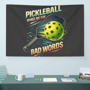 Lona Dibujos Divertidos De Pickleball Me Hacen Decir Pa