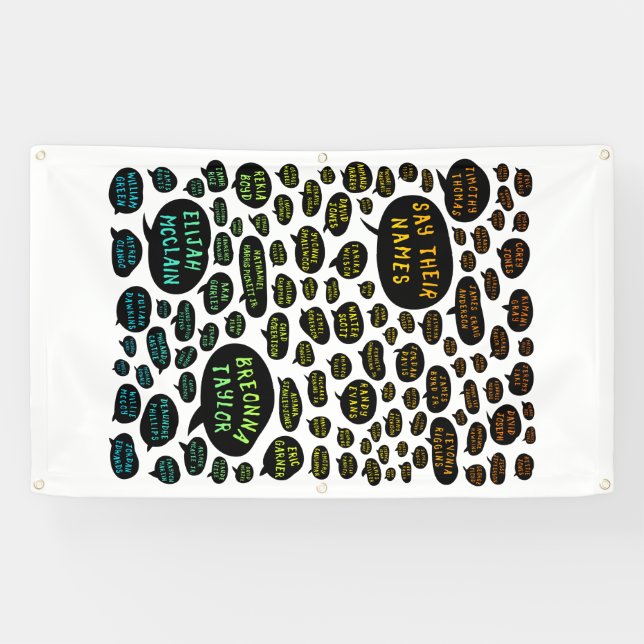 Lona digan sus nombres arcoiris (Horizontal)