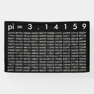 Lona dígitos blancos negros del día de la ciencia pi 