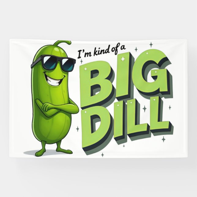 Lona Dill Pickles Lovers Gift - Divertidos diseños de P (Horizontal)