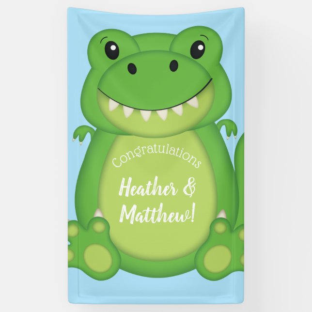 Lona Dinosaur Baby Shower T-Rex (Vertical)