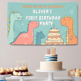 Lona Dinosaur One-A-Saurus Boy 1st Birthday Party 