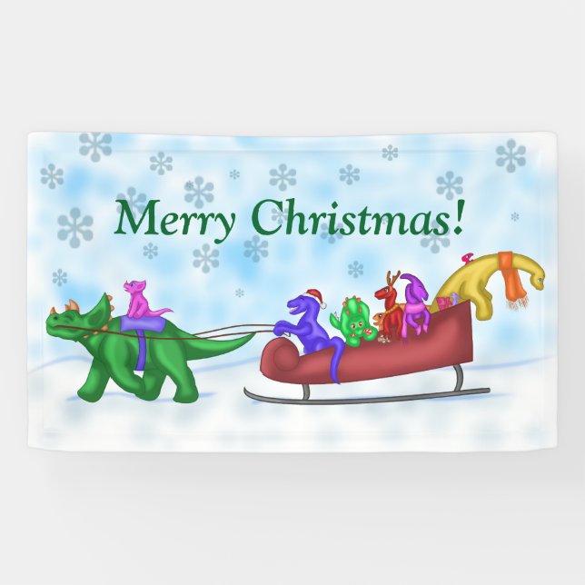 Lona Dinosaur Sleigh Ride (Horizontal)