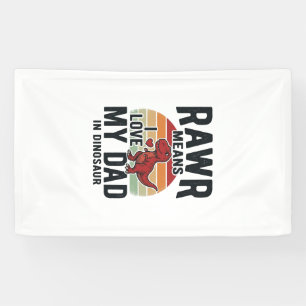 Lona Dinosaurio divertido papá RAWR diseño de camiseta 