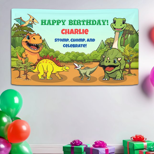 Lona Dinosaurio Jurásico Prehistórico Fun Personalizado (Subido por el creador)