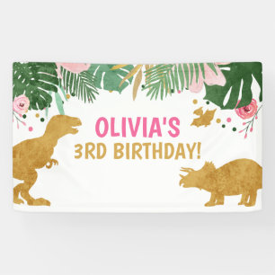 Lona Dinosaurios Antecedentes Dino Banner Safari Rosa